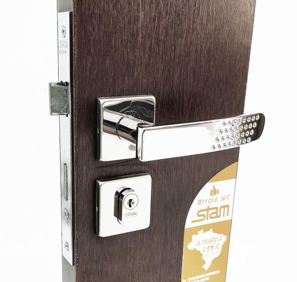 Fechadura para Porta Externa/Interna 803/21 Quadrada Cromada Menor preço em Fechadura para Porta Externa/Interna 803/21 Quadrada Cromada