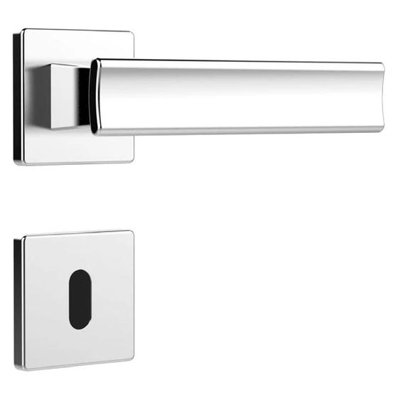 Imagem de Fechadura para Porta Interna MZ640 Cromada 40mm com Roseta - 03640B4CR - PAPAIZ