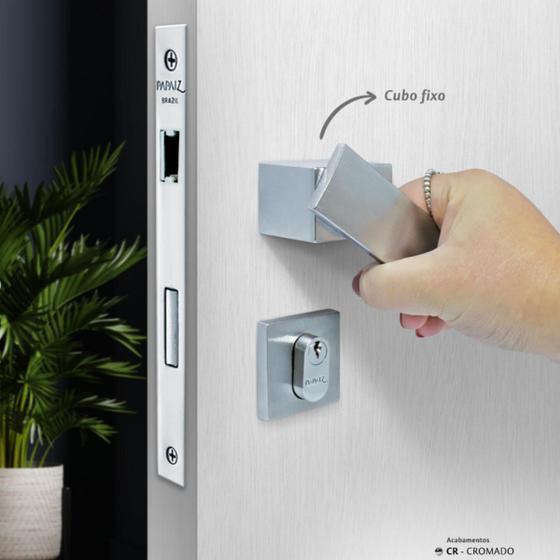 Fechadura Para Porta Quarto Interno Mola De Retorno Mz880 St2 55 R203 Cromado - Papaiz Menor preço em Fechadura Para Porta Quarto Interno Mola De Retorno Mz880 St2 55 R203 Cromado - Papaiz