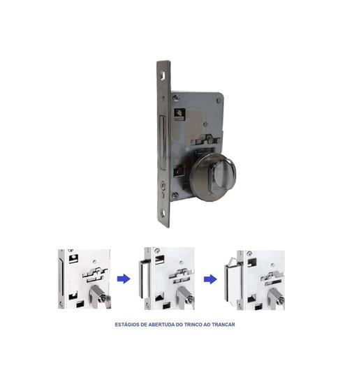 Imagem de Fechadura Porta Correr Asa Avião Banheiro Wc Imab 2469