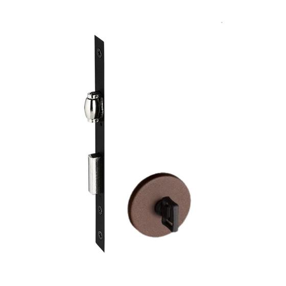 Imagem de Fechadura rolete porta banheiro wc pivotante pado corten marrom maquina 55 mm 465 redonda ct