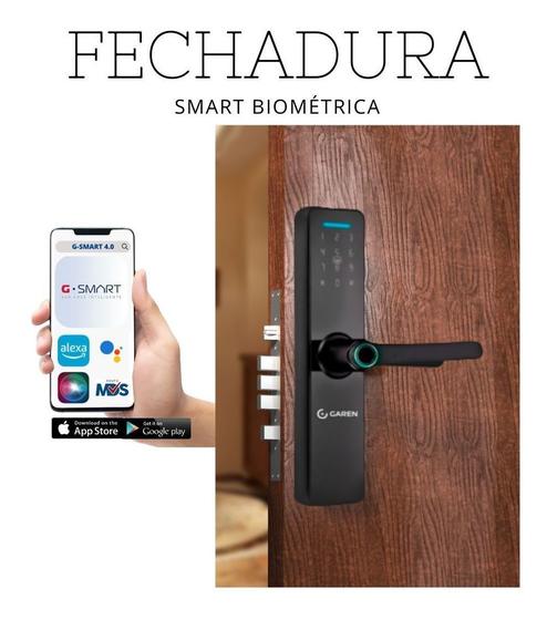 Imagem de Fechadura Smart Biométrica Garen App G-smart 4 Wifi Digital