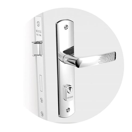 Imagem de Fechadura Soprano ESP26 Paliway Reta 40x53 PY53 Externa Cromado