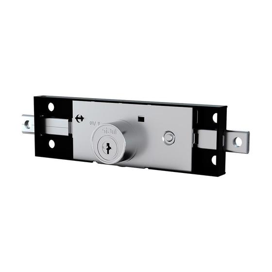Fechadura Stam 1201 Porta Aço Tetra Preto Fosco Imagem de Fechadura Stam 1201 Porta Aço Tetra Preto Fosco