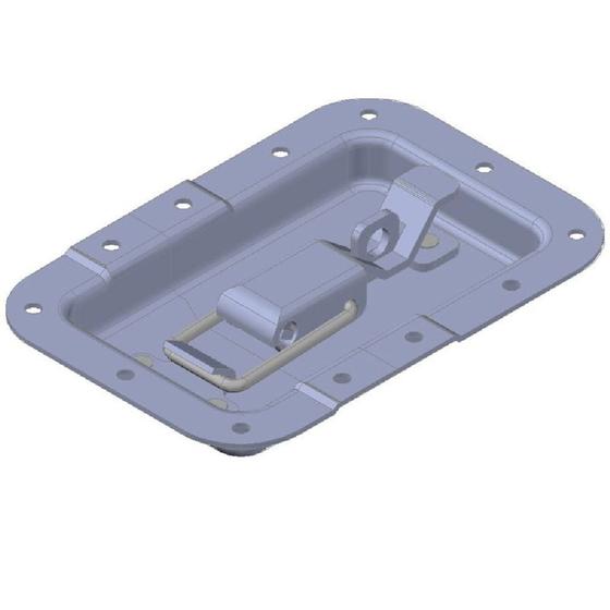 Imagem de Fecho Com Caneca  BFP-15 Zincado Com Porta Cadeado Metalfecho