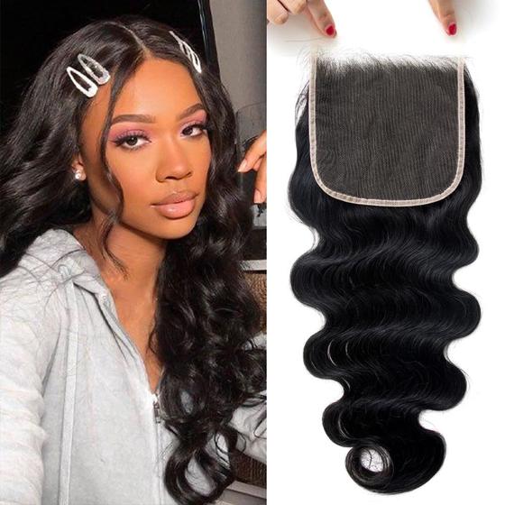 Imagem de Fecho de Cabelo KRN 6x6 HD Lace Body Wave 14" - Cabelo Brasileiro Virgem