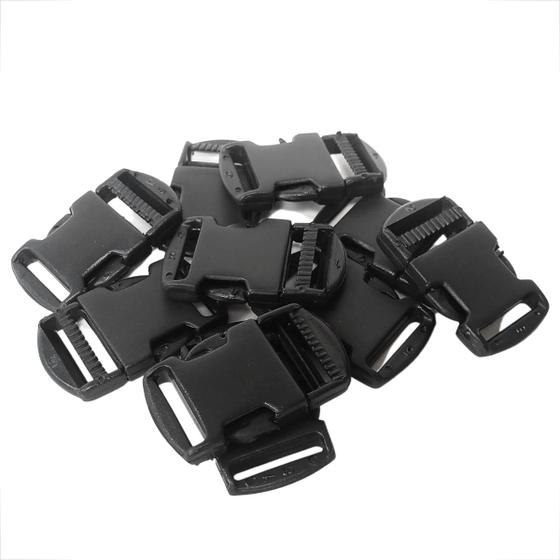 Imagem de Fecho Engate Rápido Para Fitas Crachá Alça Cordão Capacete Chaveiro Para Bolsas Mochilas Regulador 10 Unidades