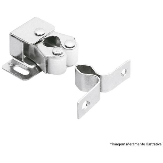 Imagem de Fecho Rolete Duplo Soprano Zinco Branco 0006.13. com 10 Peças - Soprano
