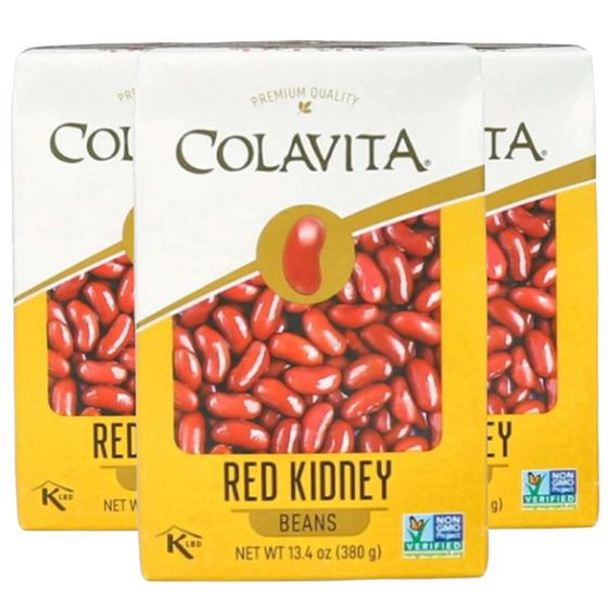 Imagem de Feijão Vermelho (Red Kidney) Colavita 380G (3 Caixinhas)