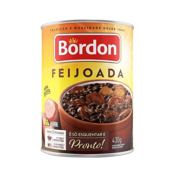 Imagem de Feijoada em Lata Bordon 430g - Embalagem com 24 Unidades