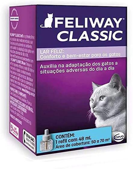 Imagem de Feliway Classic Refil 48ml Ceva- Auxiliar Adaptação Gato
