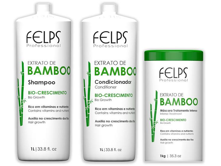 Imagem de Felps Bamboo Shampoo Condicionador e Máscara 3x1000ml