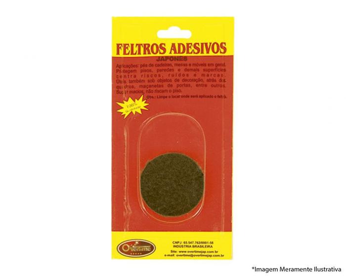 Imagem de Feltro Adesivo Japones Diam 45Mm 4Pcs Blister c/12pcs