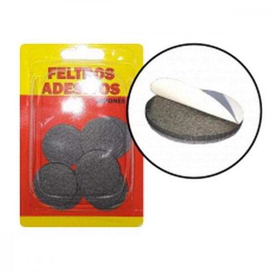 Imagem de Feltro Adesivo Overtime Redondo 45Mm Com 4 Pecas - Kit C/12 Cartelas