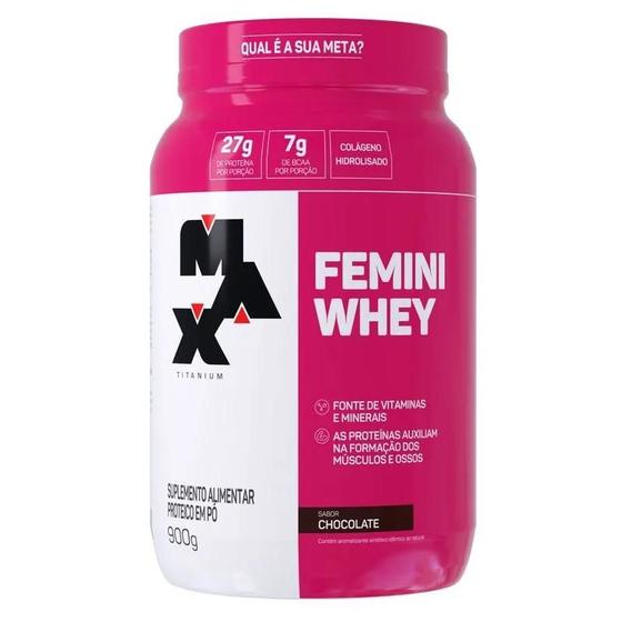 Imagem de Femini Whey Protein Pote Max Titanium 900g