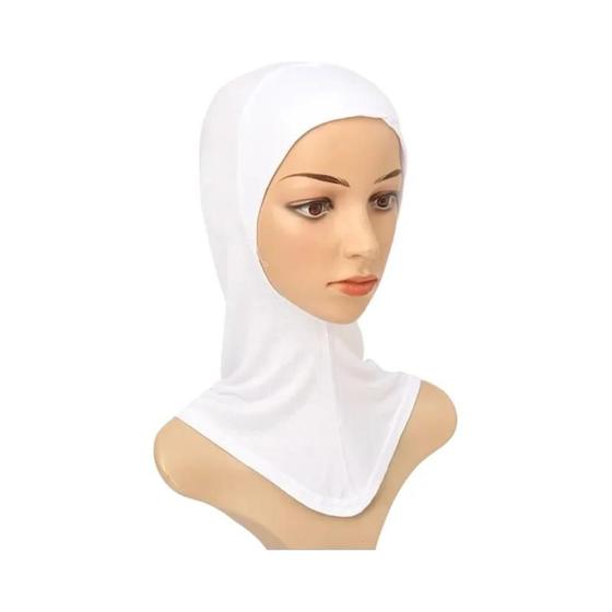 Imagem de Feminino Cobertura Completa Camisa De Algodão Hijab Elástico Gorro Liso Underscarf Faixa De Cabeça