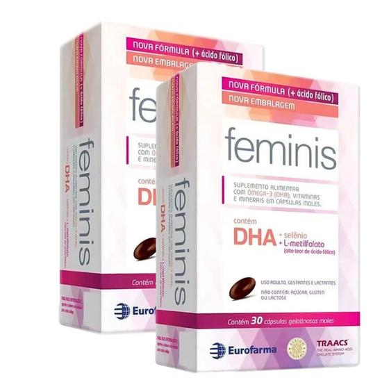 Imagem de Feminis DHA com 30 Cápsulas Gelatinosas Moles  Kit com duas unidades