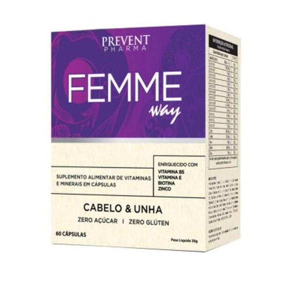 Imagem de Femme Way Cabelo E Unha Com 60 Cápsulas