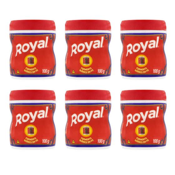 Imagem de Fermento Quimico Pó Royal Frasco 100g Kit Pack 06 Frascos