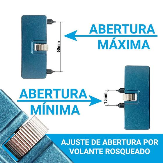 Ferramenta Chave Para Abrir Tampa Fundo Abridor de Relógio 60mm Relojoeiro Reparo Chave Universal Profissional - Lugatools