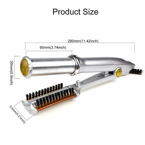 Imagem de Ferramenta de modelagem de cabelo: modelador e modelador de cabelo com escova  Ferro plano e modelador