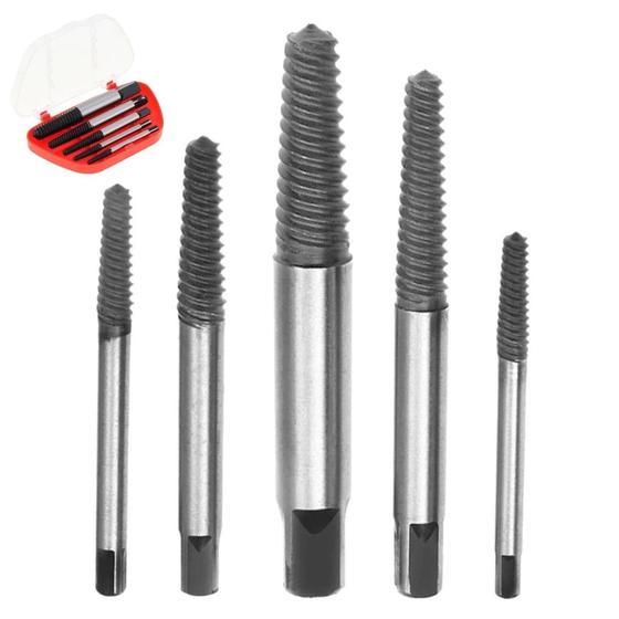 Imagem de Ferramenta para Remover Parafusos Quebrados - Kit com 5 Peças Extratores Saca