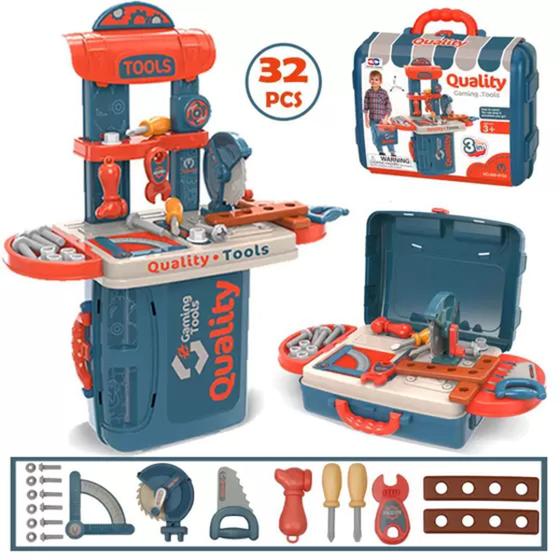 Ferramentas de Brinquedo Infantil Kit Com Maleta e Acessórios Menor preço em Ferramentas de Brinquedo Infantil Kit Com Maleta e Acessórios