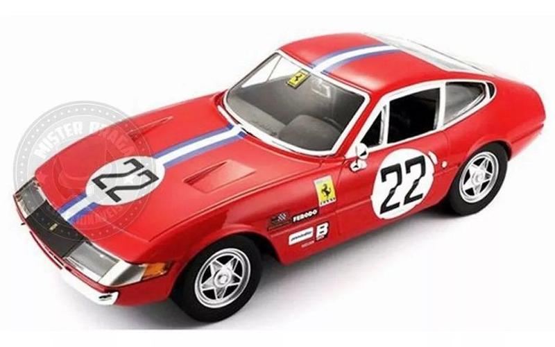 Imagem de Ferrari 365 Gt4 Competizione Vermelha Burago 1/24 com Caixa