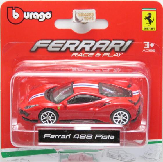 Imagem de Ferrari 488 Pista - Race & Play - 1/64 - Bburago