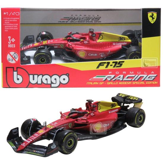 Imagem de Ferrari F1-75 - Charles Leclerc 16 - Italian GP Giallo Modena Special Edition - Formula 1 2022 - Ferrari Racing - 1/43 - Bburago