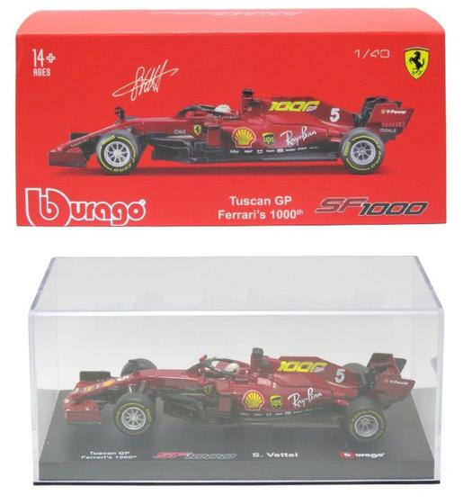 Imagem de Ferrari F1 Tuscan GP SF1000 - Sebastian Vettel 5 - Acrílico - Formula 1 2020 - Ferrari Racing - 1/43 - Bburago