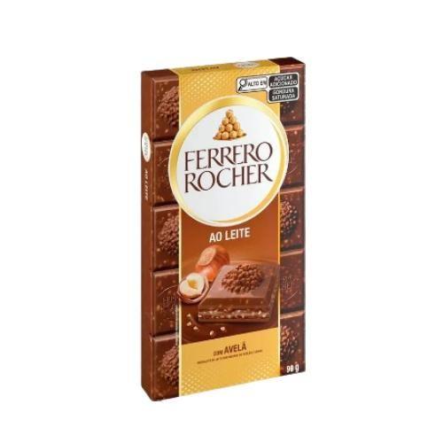 Imagem de Ferrero Rocher Tablete Ao Leite Com Avelã 90G