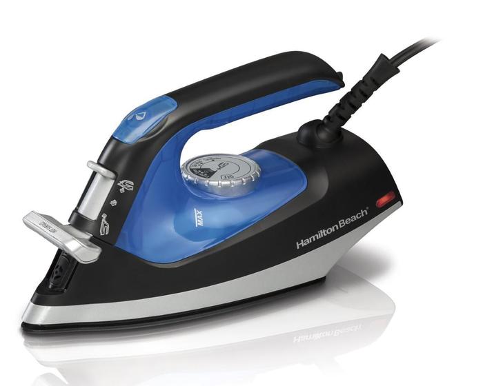 Imagem de Ferro 2-Em-1 Vaporizador Hamilton Beach Preto/Azul 127V