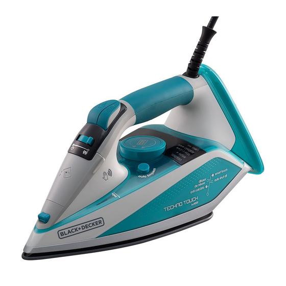 Imagem de Ferro a Vapor Black+Decker AJ4000 com Base antiaderente Techno Ceramic e Smart Touch 127 V