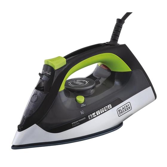 Imagem de Ferro De Passar A Vapor Black E Decker Steam Power FX2700 Preto/Verde 220V