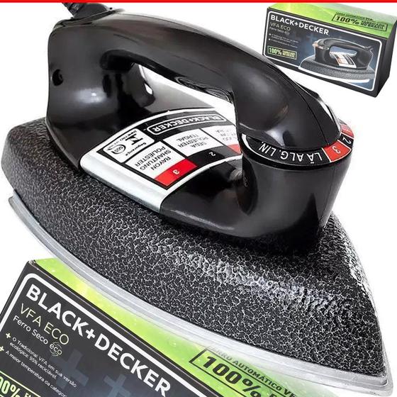 Ferro de Passar Roupa Black Decker a Seco 1000w Antigo ECO VFAECO3 Menor preço em Ferro de Passar Roupa Black Decker a Seco 1000w Antigo ECO VFAECO3