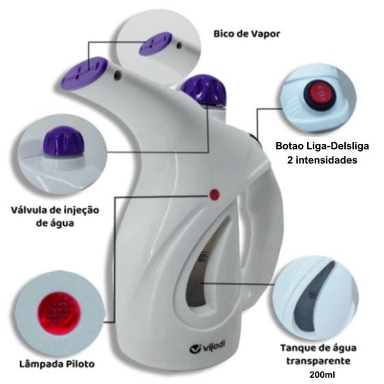 Imagem de Ferro de Passar Roupas a Vapor Vaporizador de Roupa e Higienizador no Cabide Portátil 110v