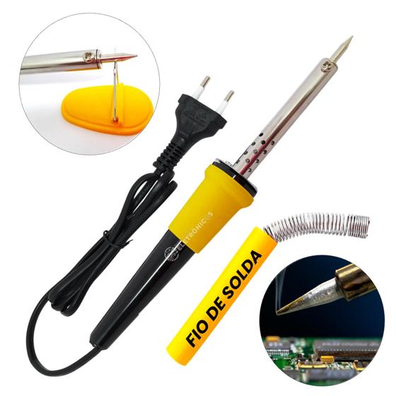 Imagem de Ferro de Solda Profissional Potência de 40W para Diversos Trabalhos BOM9514