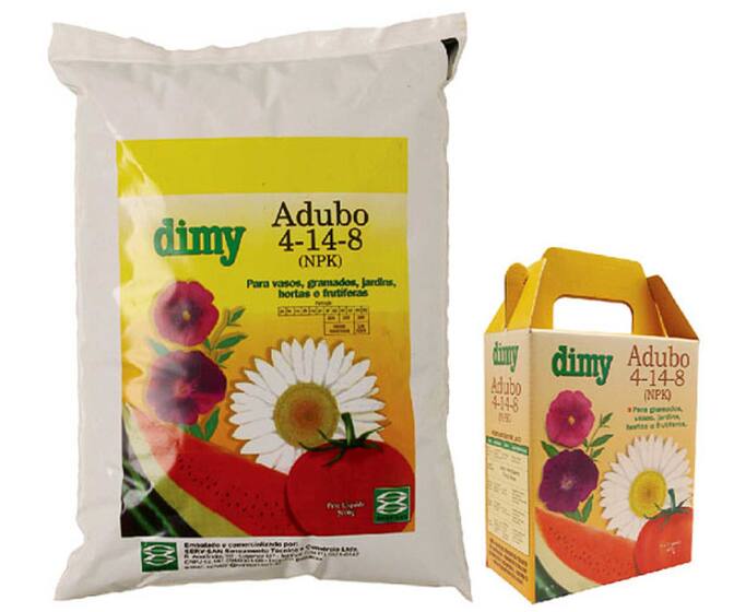 Fertilizante 04 - 14 - 08 Saco 500gr - Dimy - Fertilizante para Plantas ...