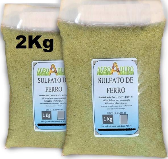 Imagem de Fertilizante 2kg Sulfato De Ferro 20%(fe) Heptahidratado