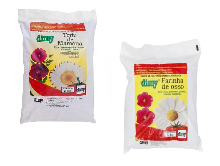 Imagem de Fertilizante Adubo Torta Mamona + Farinha De Osso 10Kg DIMY