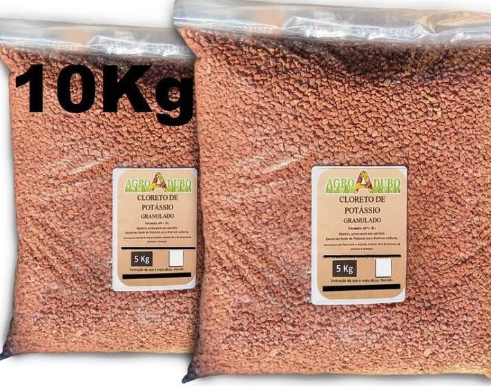 Imagem de Fertilizante Cloreto Potássio Granulado 10Kg Adubo 60%kcl