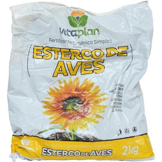 Fertilizante Esterco de Aves Vitaplan 2kg Organico Menor preço em Fertilizante Esterco de Aves Vitaplan 2kg Organico