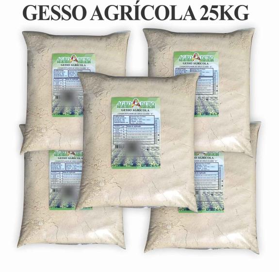 Imagem de Fertilizante Gesso Agricola Pacote 25Kg Sulfato Calcio Adubo