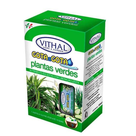 Imagem de Fertilizante Líquido Gota A Gota Para Plantas Verdes Vithal - 6 Ampolas