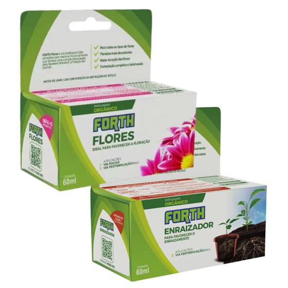 Imagem de Fertilizante Líquido para Flores + Enraizador  (60ml) FORTH