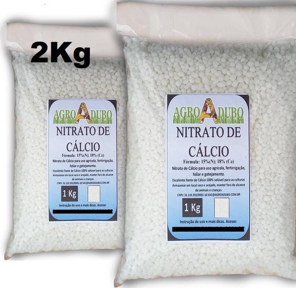 Imagem de Fertilizante Nitrato De Calcio 2Kg Ferti Adubo Hidroponia