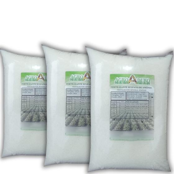 Imagem de Fertilizante Sulfato De Amônio 15Kg Adubo 100% Soluvel