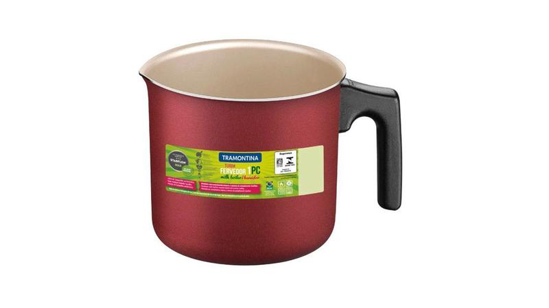 Fervedor Caneca Leiteira Antiaderente 12 cm 1L - Tramontina Menor preço em Fervedor Caneca Leiteira Antiaderente 12 cm 1L - Tramontina
