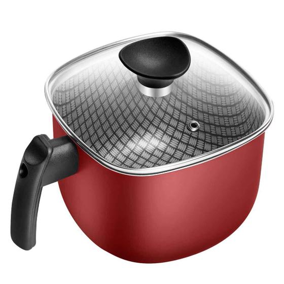 Fervedor Caneco Antiaderente Quadrado Masterflon Moderno Com Tampa De Vidro Patolux Menor preço em Fervedor Caneco Antiaderente Quadrado Masterflon Moderno Com Tampa De Vidro Patolux